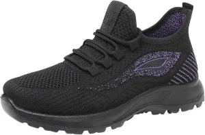 Ladies Mesh Orthopedic Sneakers Breathable Lace Up Walking Running Shoes Comfortable Tennis Shoes Non Slip Lightweight Casual Womens Sneakers