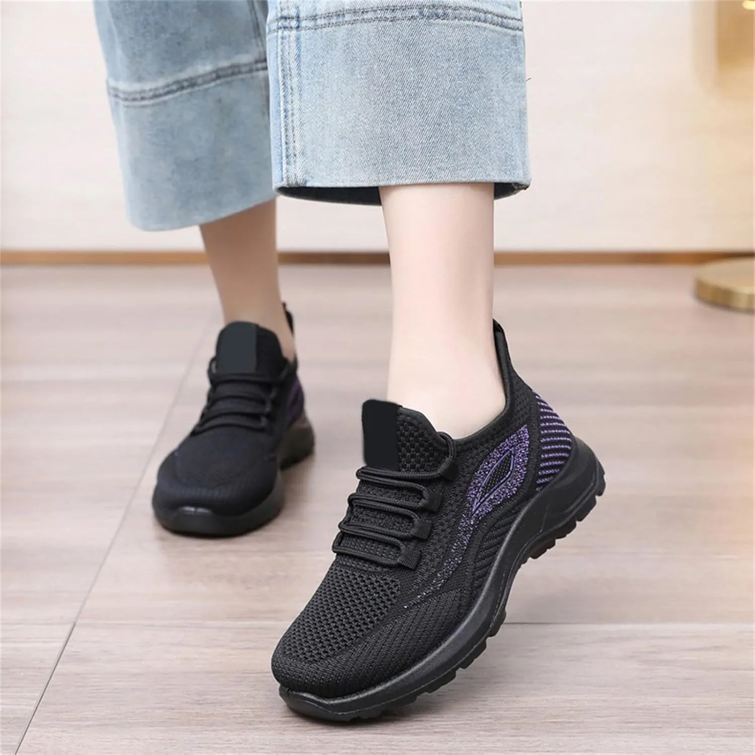 Ladies Mesh Orthopedic Sneakers Breathable Lace Up Walking Running Shoes Comfortable Tennis Shoes Non Slip Lightweight Casual Womens Sneakers