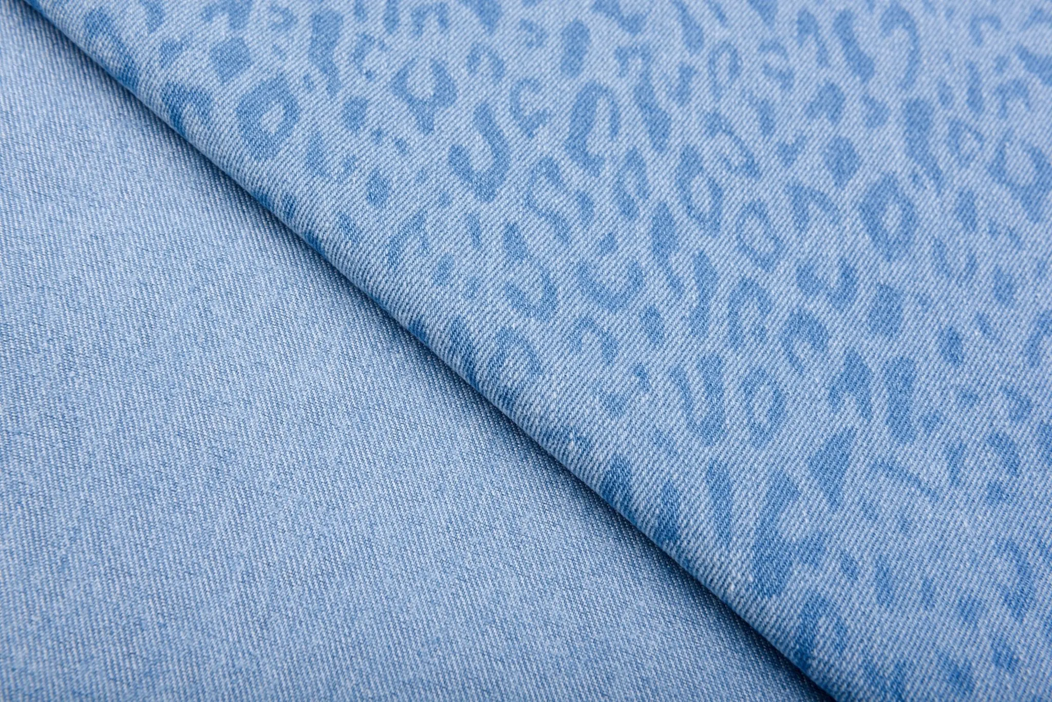 Leopard  Cotton Stretch  Washed  Denim