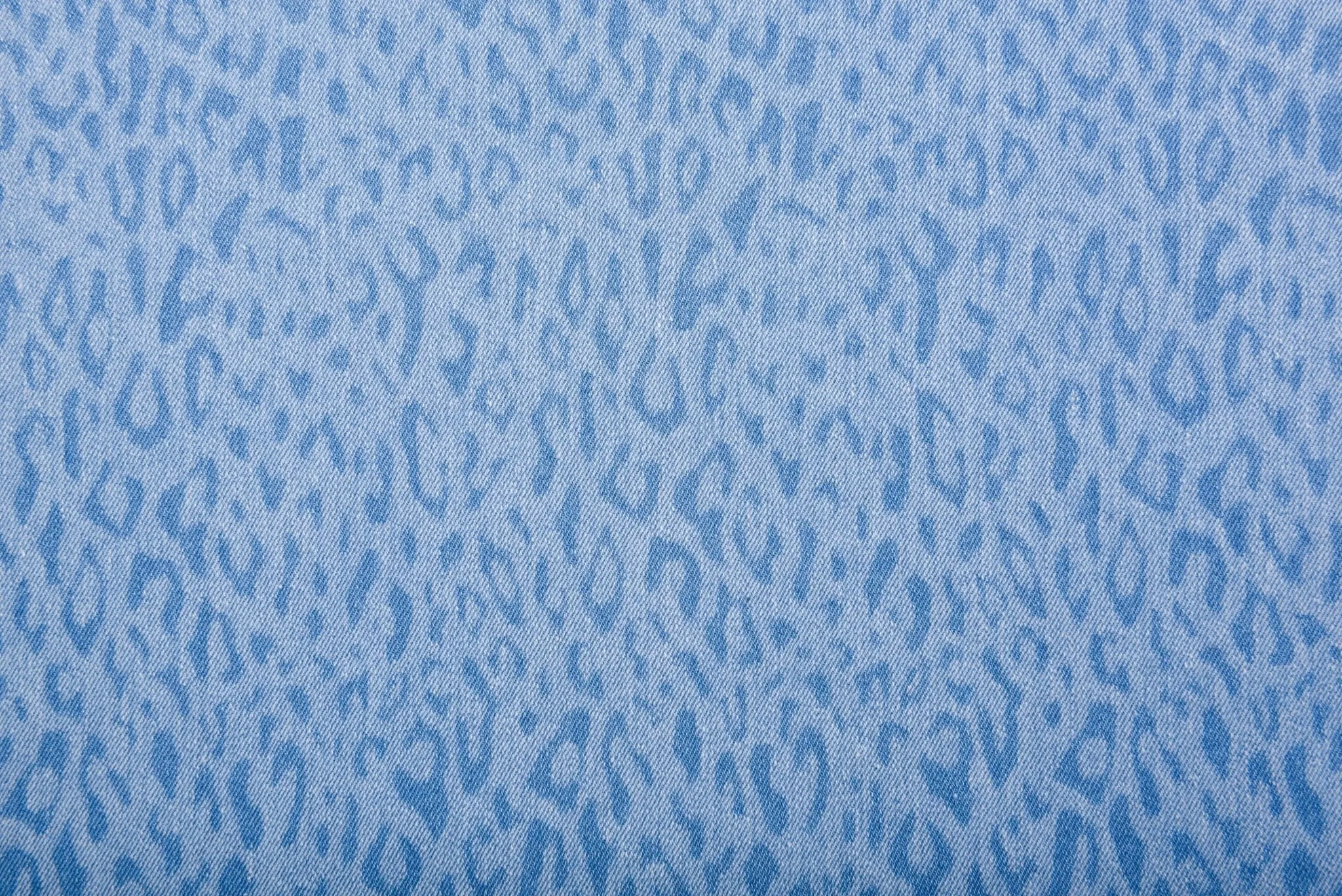 Leopard  Cotton Stretch  Washed  Denim