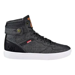 Levi's Jeffrey Hi 501 SB Men's Fashion Shoes Black/White