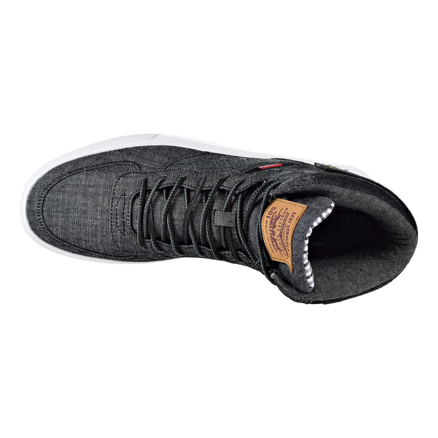 Levi's Jeffrey Hi 501 SB Men's Fashion Shoes Black/White