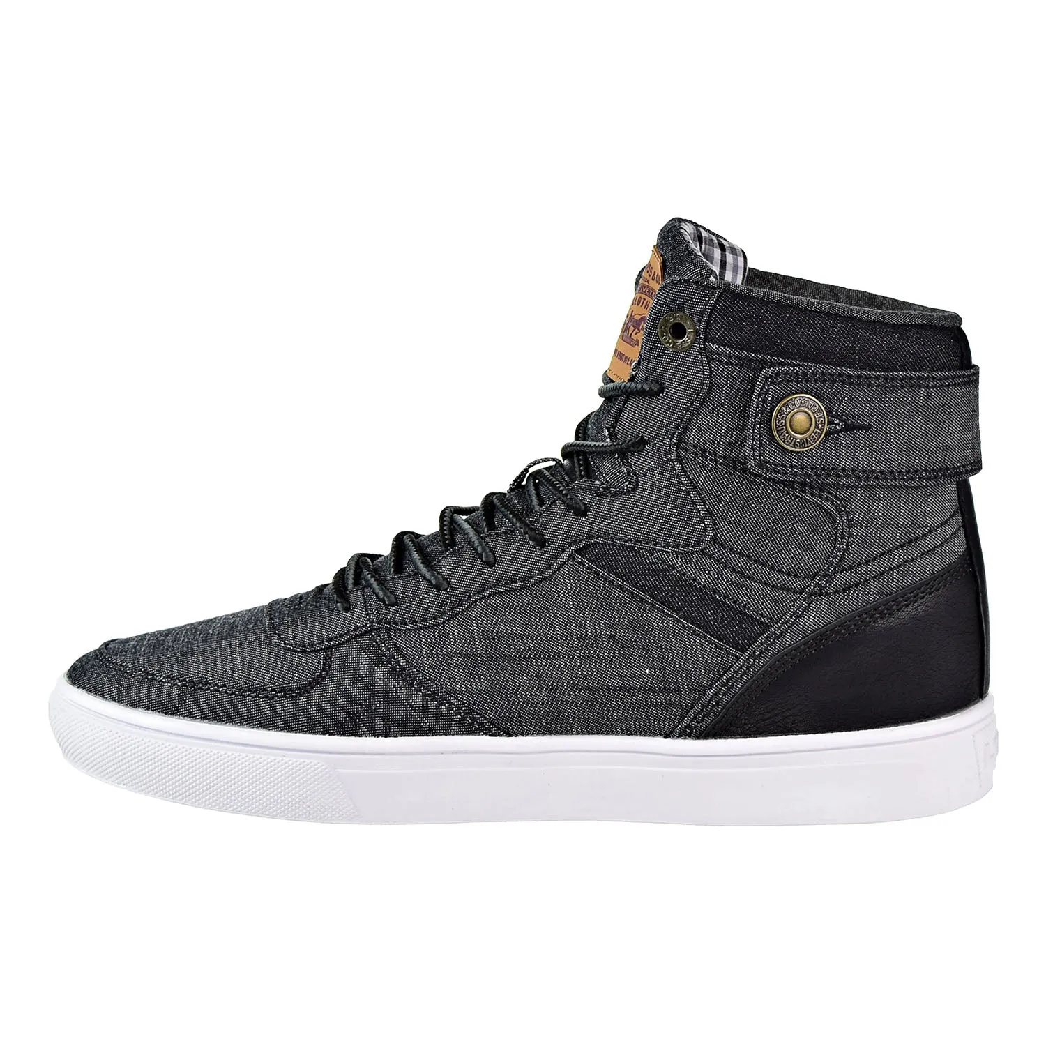 Levi's Jeffrey Hi 501 SB Men's Fashion Shoes Black/White