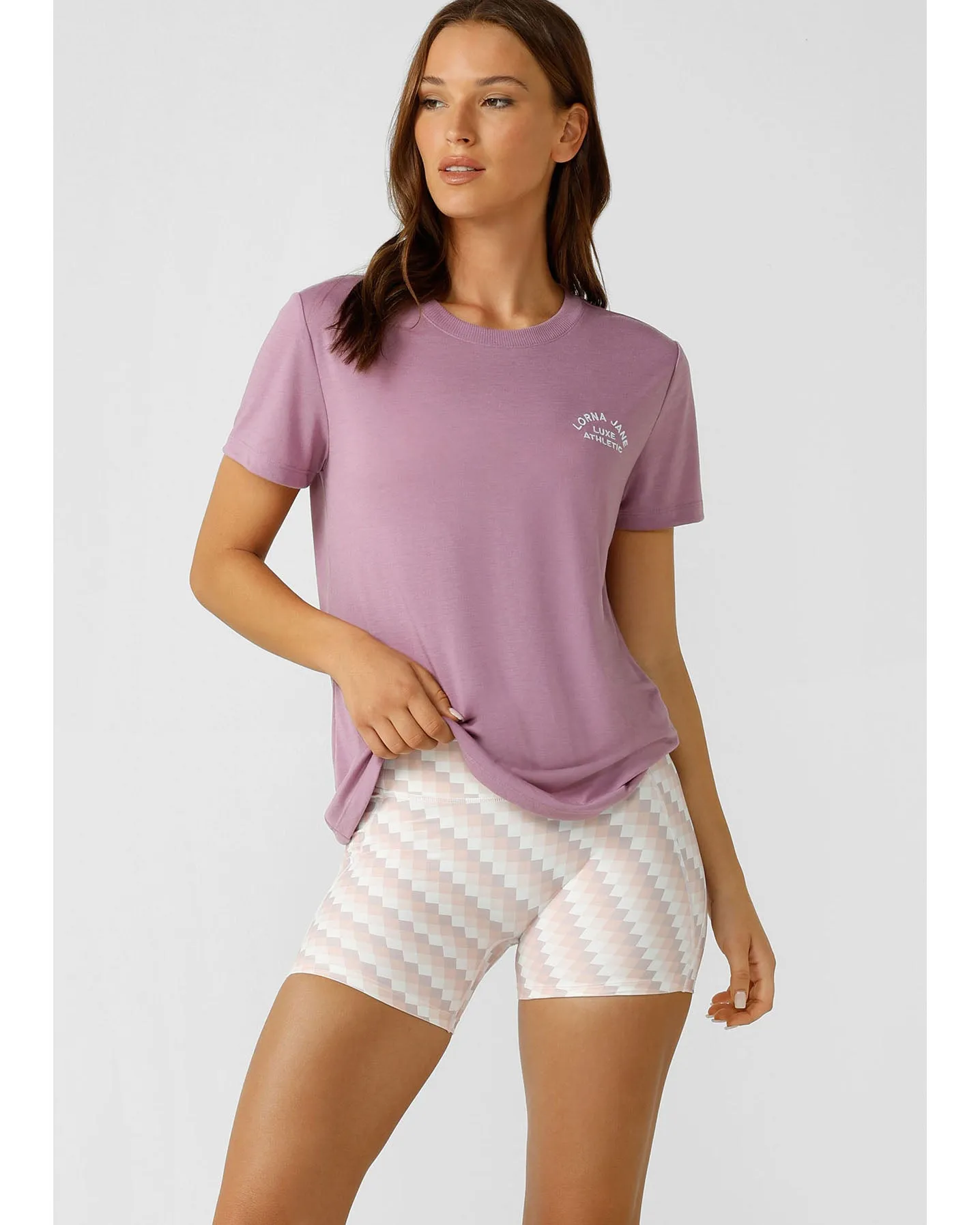 Lorna Jane 12cm No Ride Bike Shorts - Sunkissed Gingham