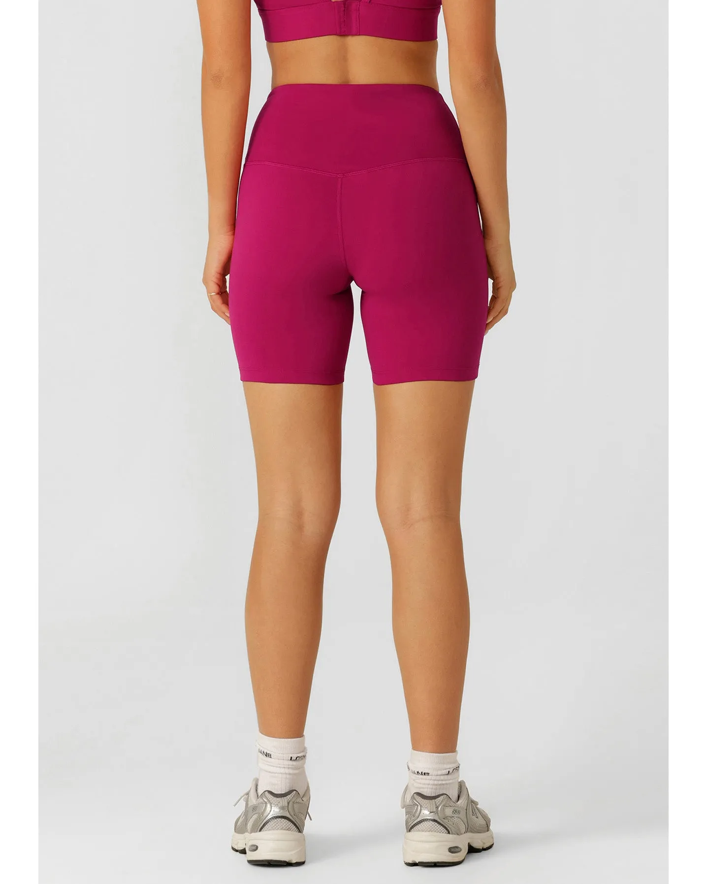 Lorna Jane Lotus No Chafe 12cm Bike Shorts - Persian Rose