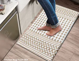 Luxurious Woven Cotton Cushioned Thiclk Kitchen Mat Rug - Anti-Fatigue, Anti-Skid - 18''x30''