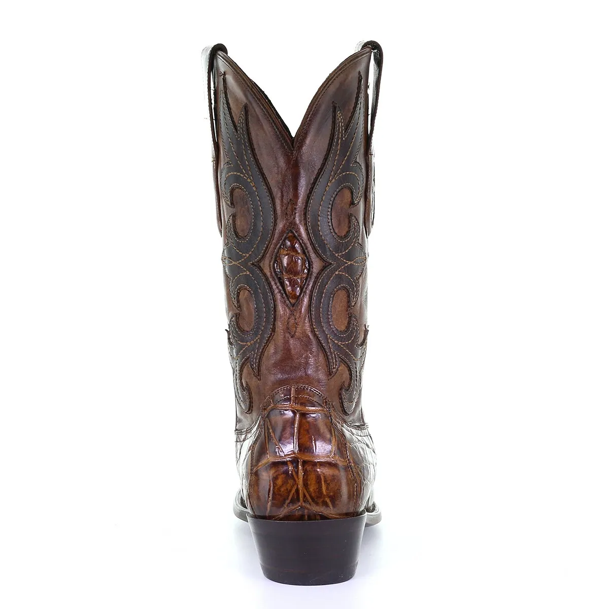 M2133 - Montana brown dress cowboy alligator boots for men
