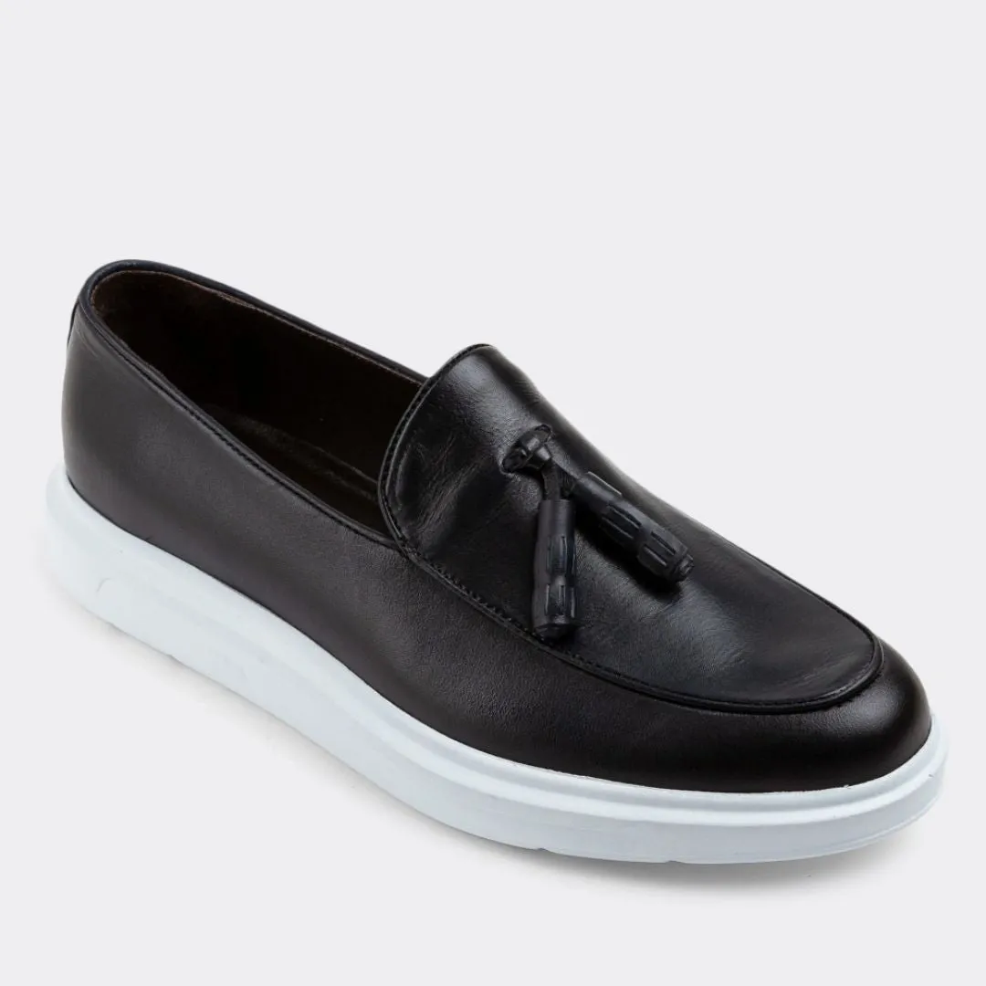 Madasat Navy Blue Leather Loafer - 177 |