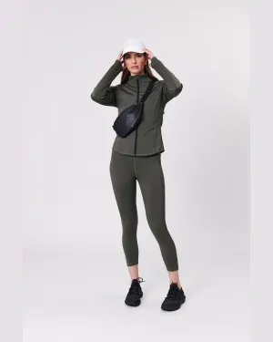 Marlow Line Up Zip Through Jacket - Kelp