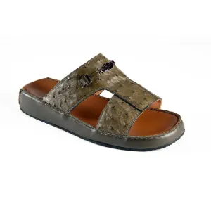 Mauri Men's Designer Shoes Green Forest Ostrich Sandals 5039-1 (MAO1052)