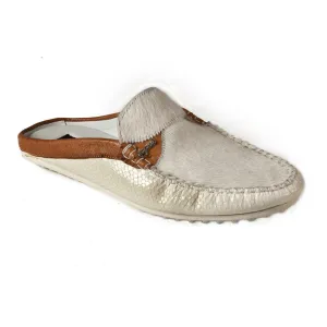 Mauri Men's Designer Shoes White & Tan Multi Materials Sandals 3484 (MAO1039)