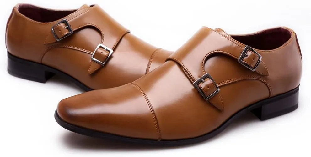 Men Dress Shoes Lace Up Oxford Classic Cap Toe Modern Formal Leather Shoes for Men
