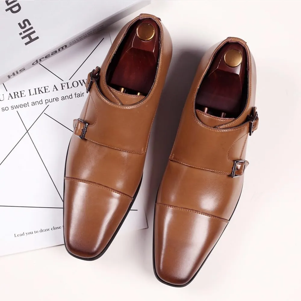 Men Dress Shoes Lace Up Oxford Classic Cap Toe Modern Formal Leather Shoes for Men