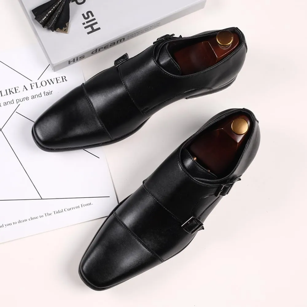 Men Dress Shoes Lace Up Oxford Classic Cap Toe Modern Formal Leather Shoes for Men