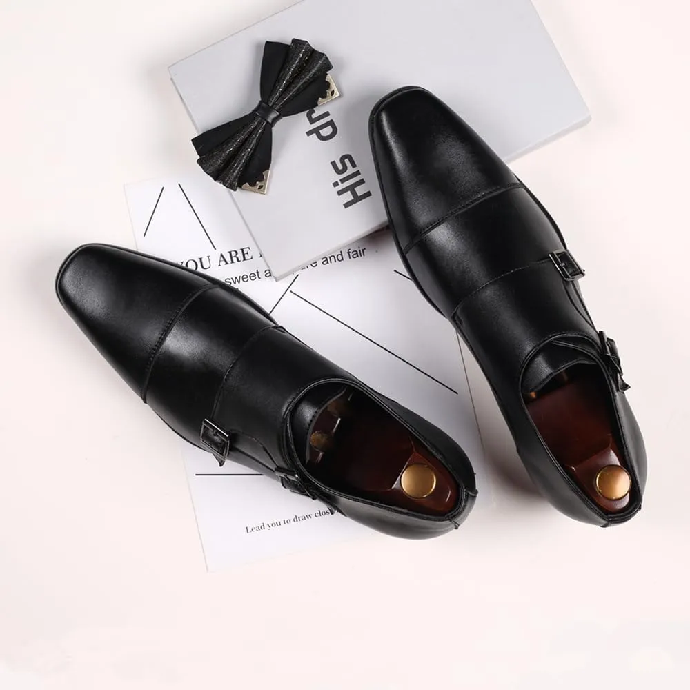 Men Dress Shoes Lace Up Oxford Classic Cap Toe Modern Formal Leather Shoes for Men
