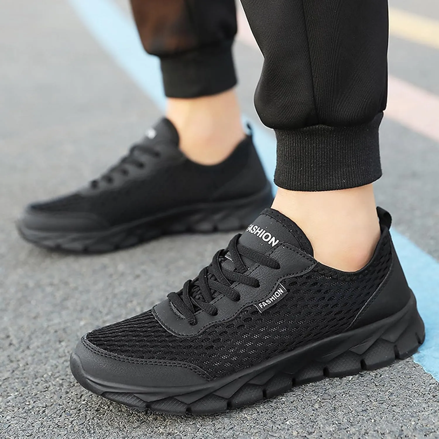 Men Lightweight Breathable Mesh Shoes Running Shoes Mesh Shoes Lace Up Large Size Casual Sneakers Sneaker Shoes Men Mens Dres