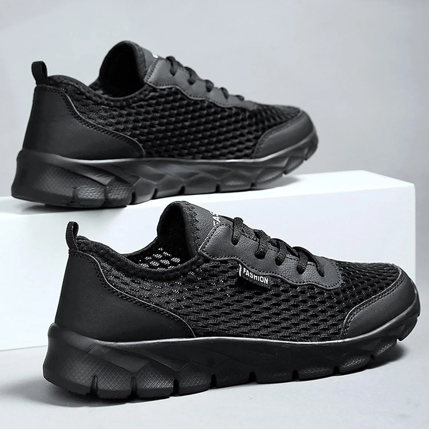 Men Lightweight Breathable Mesh Shoes Running Shoes Mesh Shoes Lace Up Large Size Casual Sneakers Sneaker Shoes Men Mens Dres