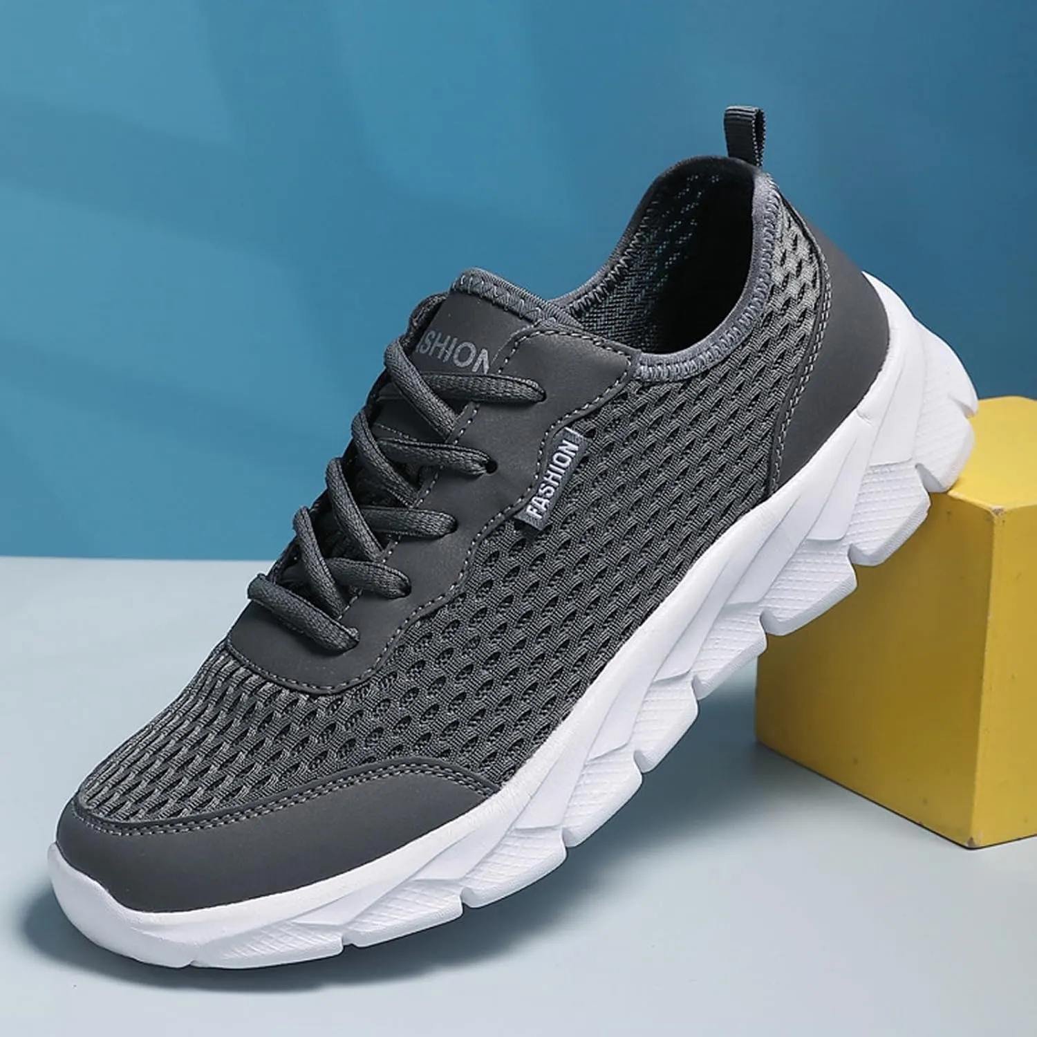 Men Lightweight Breathable Mesh Shoes Running Shoes Mesh Shoes Lace Up Large Size Casual Sneakers Sneaker Shoes Men Mens Dres