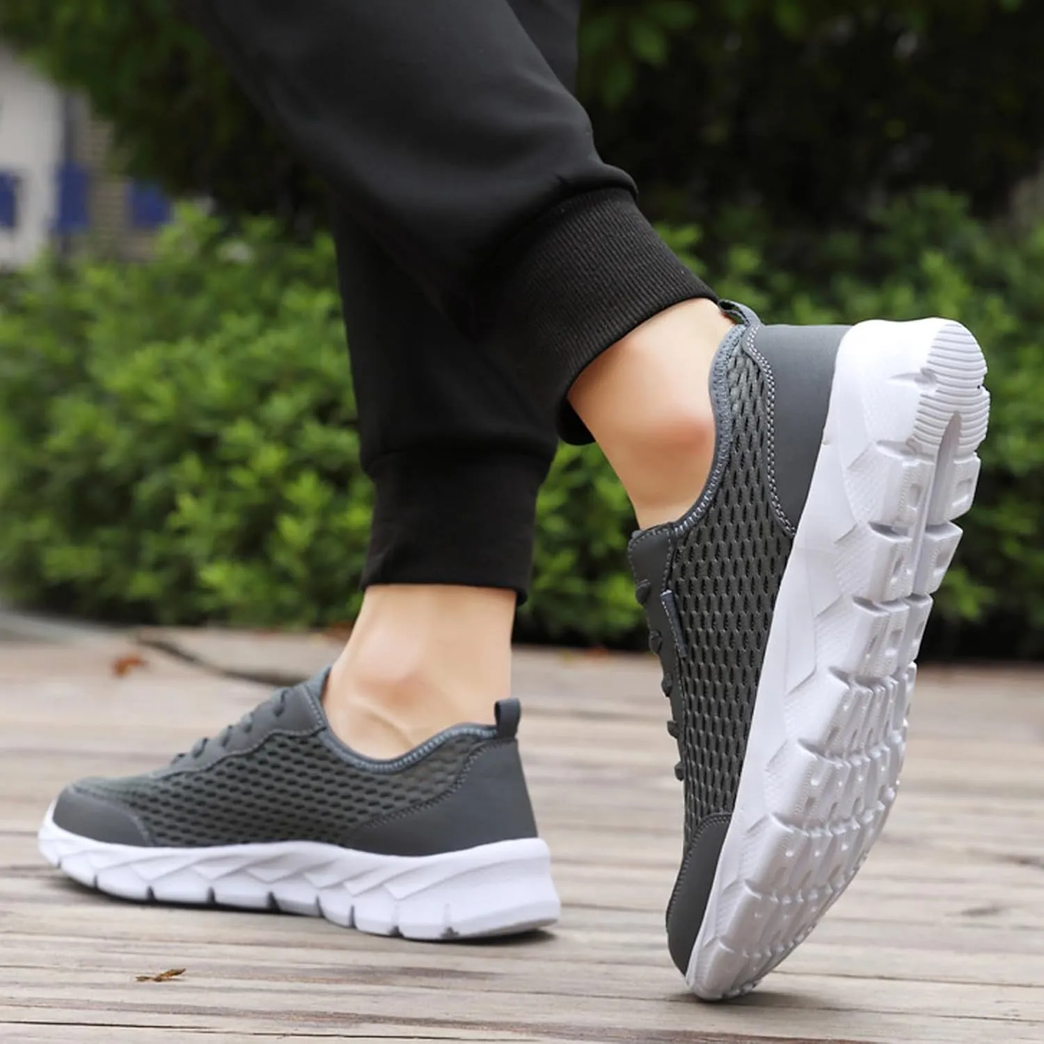 Men Lightweight Breathable Mesh Shoes Running Shoes Mesh Shoes Lace Up Large Size Casual Sneakers Sneaker Shoes Men Mens Dres