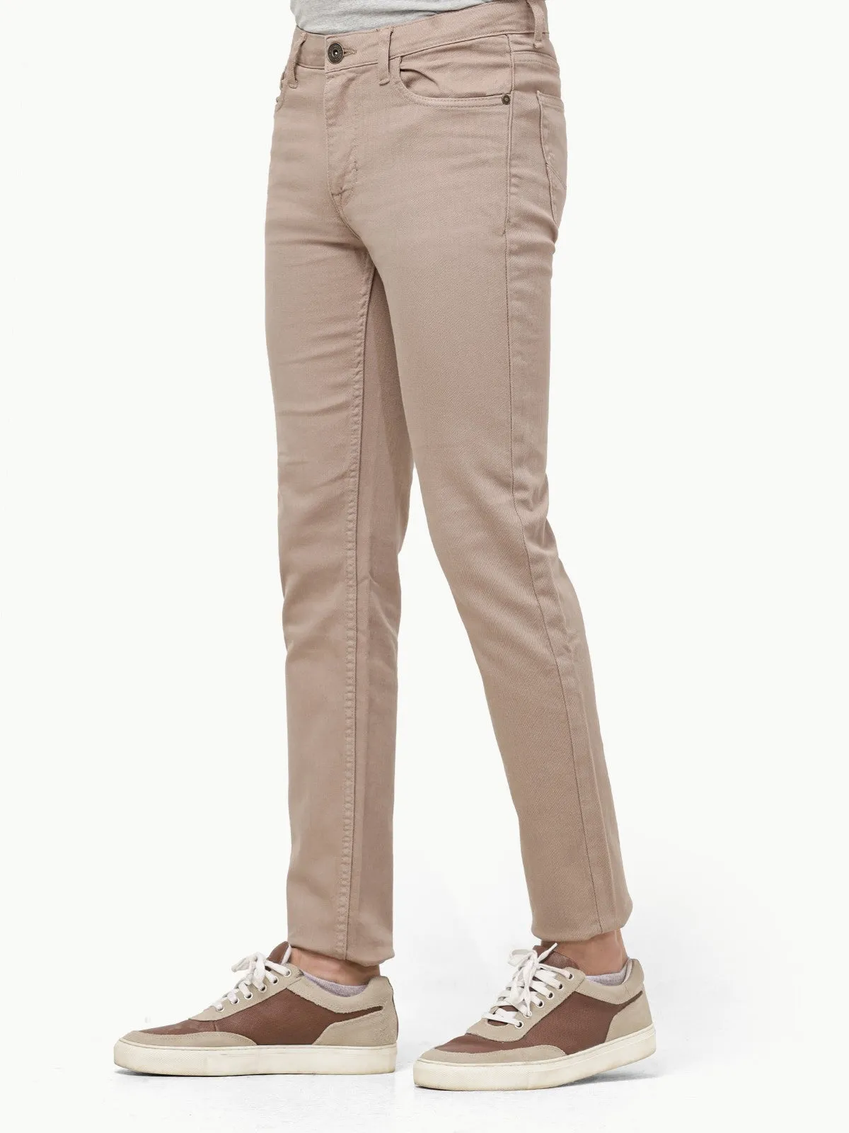 Men's Beige Jeans - EMBPD23-005