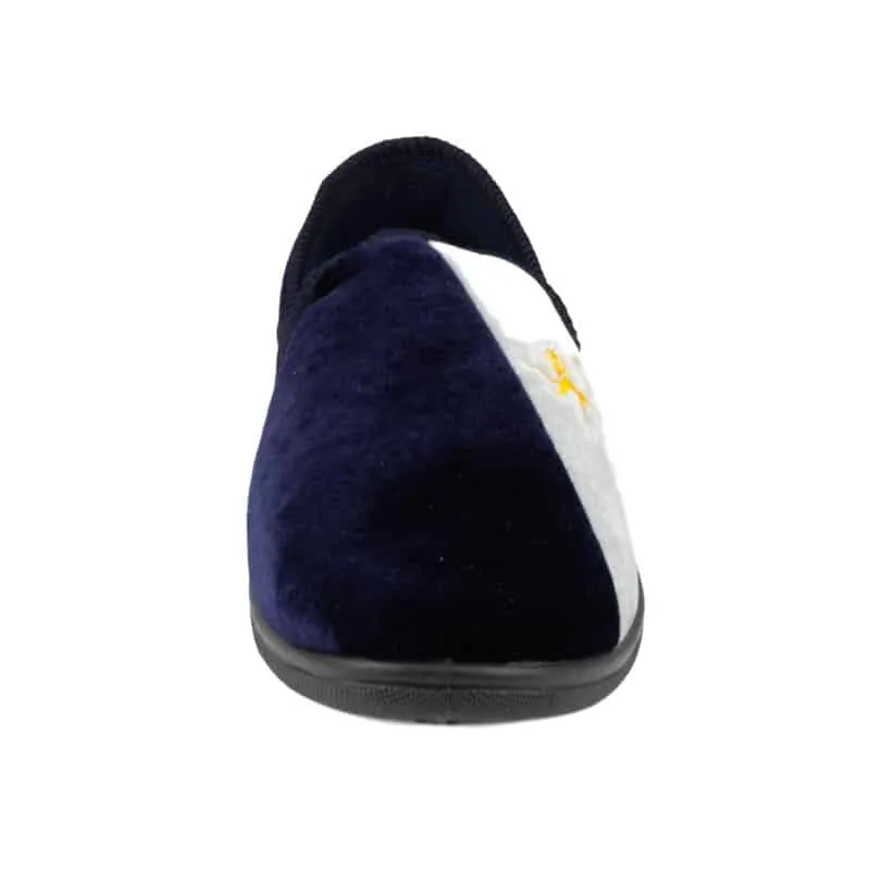 Mens Black Twin Gusset Slipper