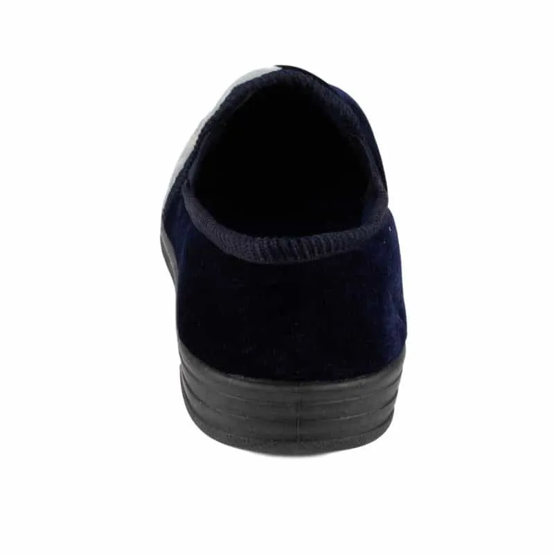 Mens Black Twin Gusset Slipper