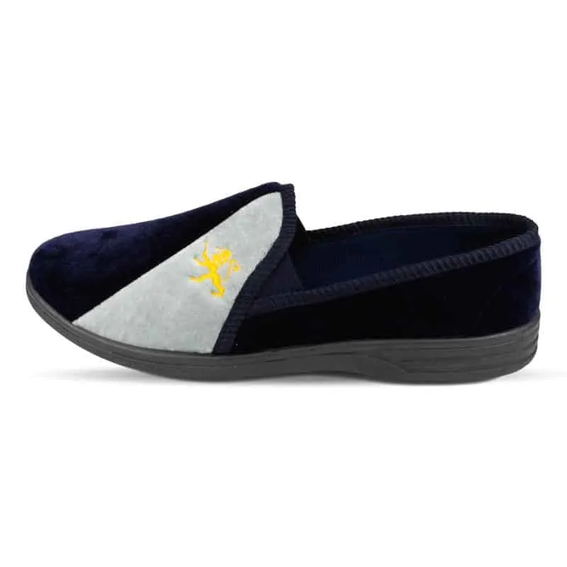 Mens Black Twin Gusset Slipper