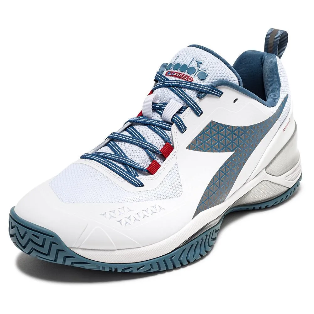 Men's Blushield Torneo 2 AG Tennis Shoes White and Oceanview