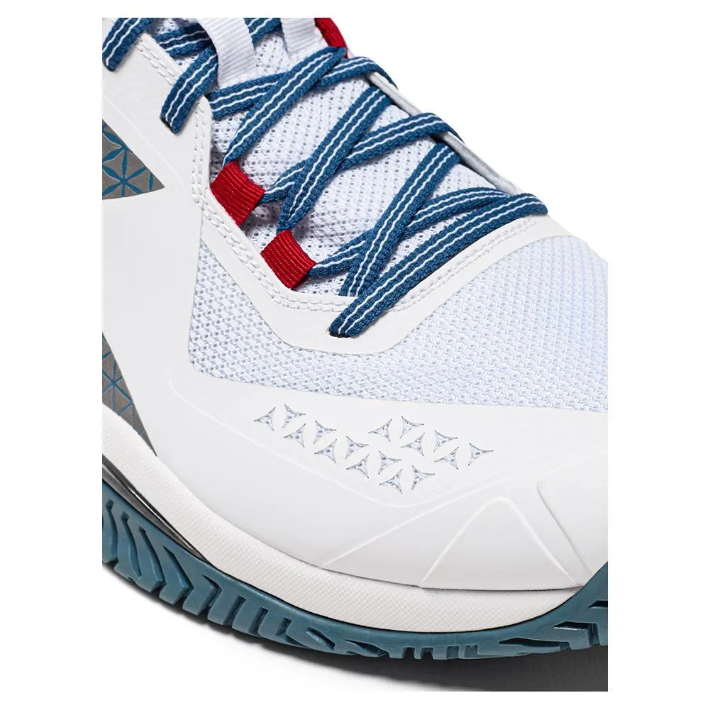 Men's Blushield Torneo 2 AG Tennis Shoes White and Oceanview