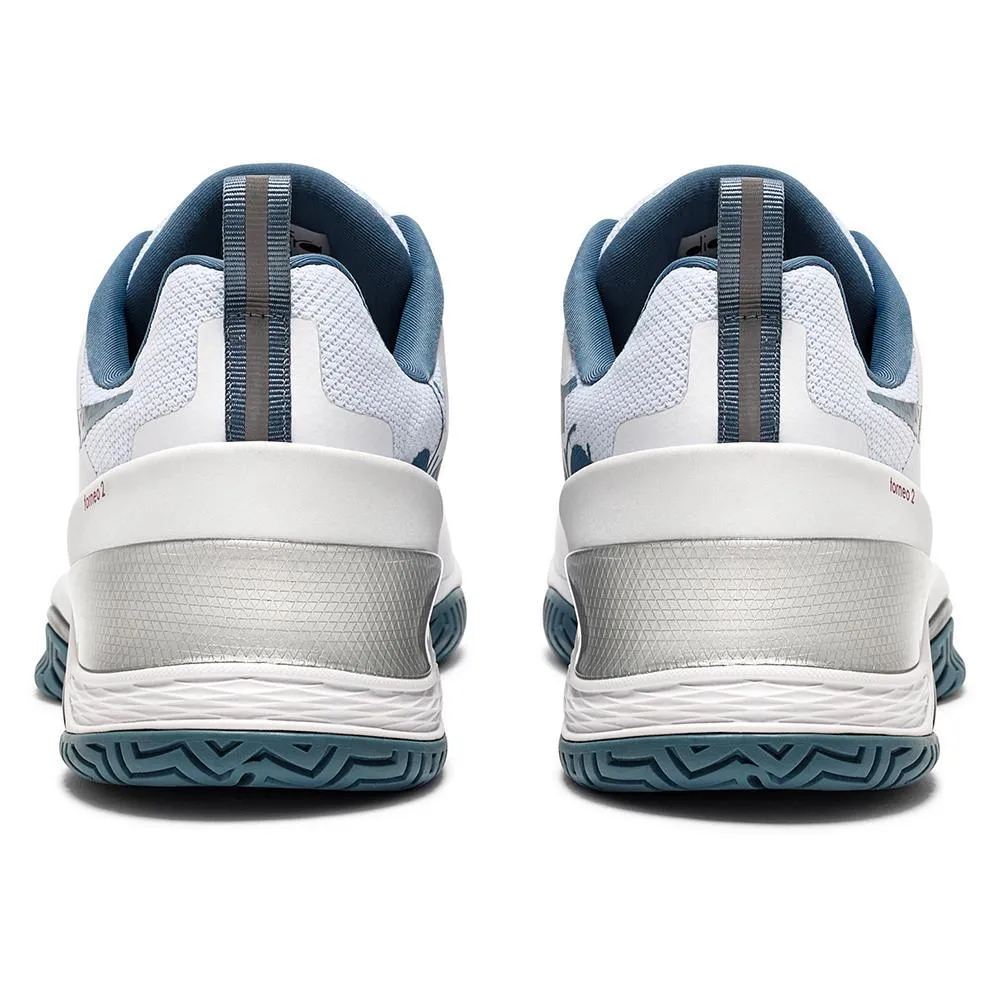 Men's Blushield Torneo 2 AG Tennis Shoes White and Oceanview