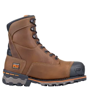Men's Boondock 8" Composite Toe Waterproof Work Boot - Brown Oiled Distressed