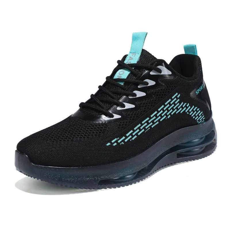 Men's Breathable Color Block Flyknit Sneakers