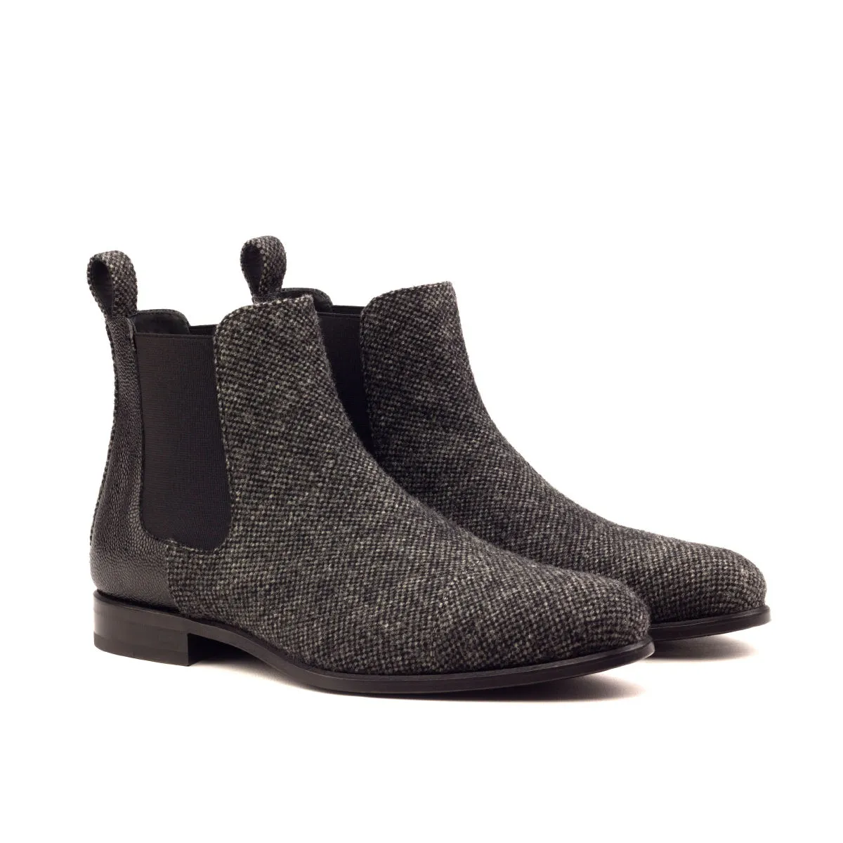 Men's Chelsea Boots Classic Leather Wide Plus Size Grey Black 2575