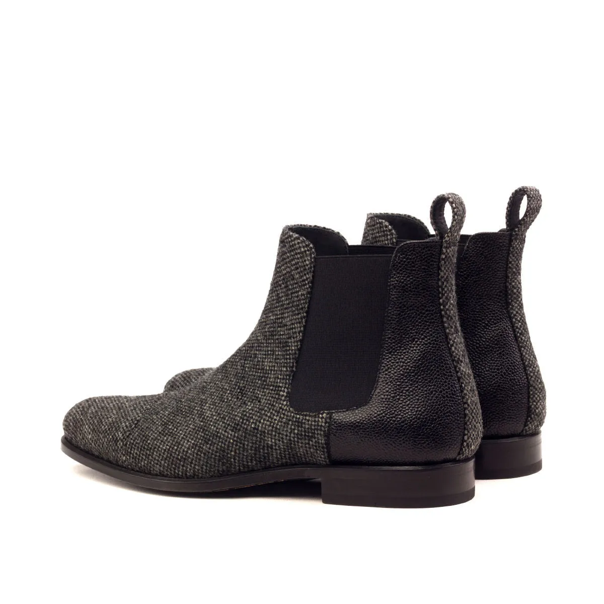 Men's Chelsea Boots Classic Leather Wide Plus Size Grey Black 2575