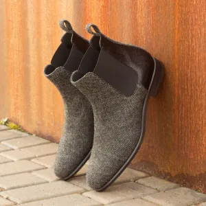 Men's Chelsea Boots Classic Leather Wide Plus Size Grey Black 2575
