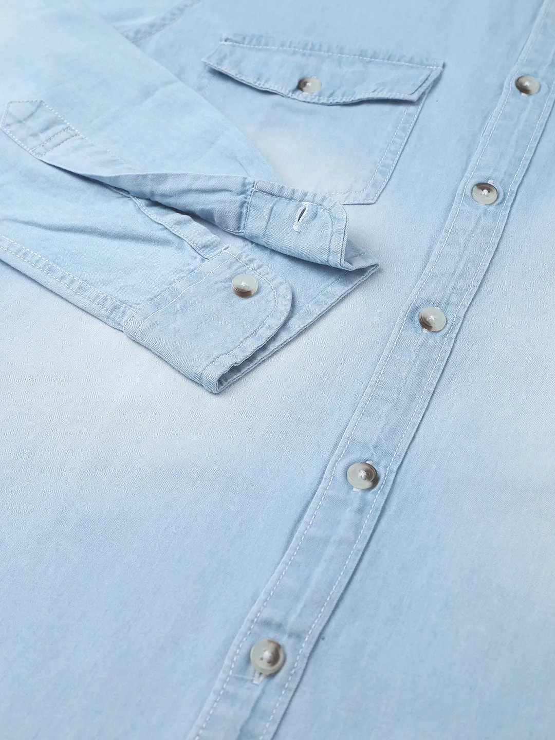 Men's  Classic Denim Shirt (Lightblue)