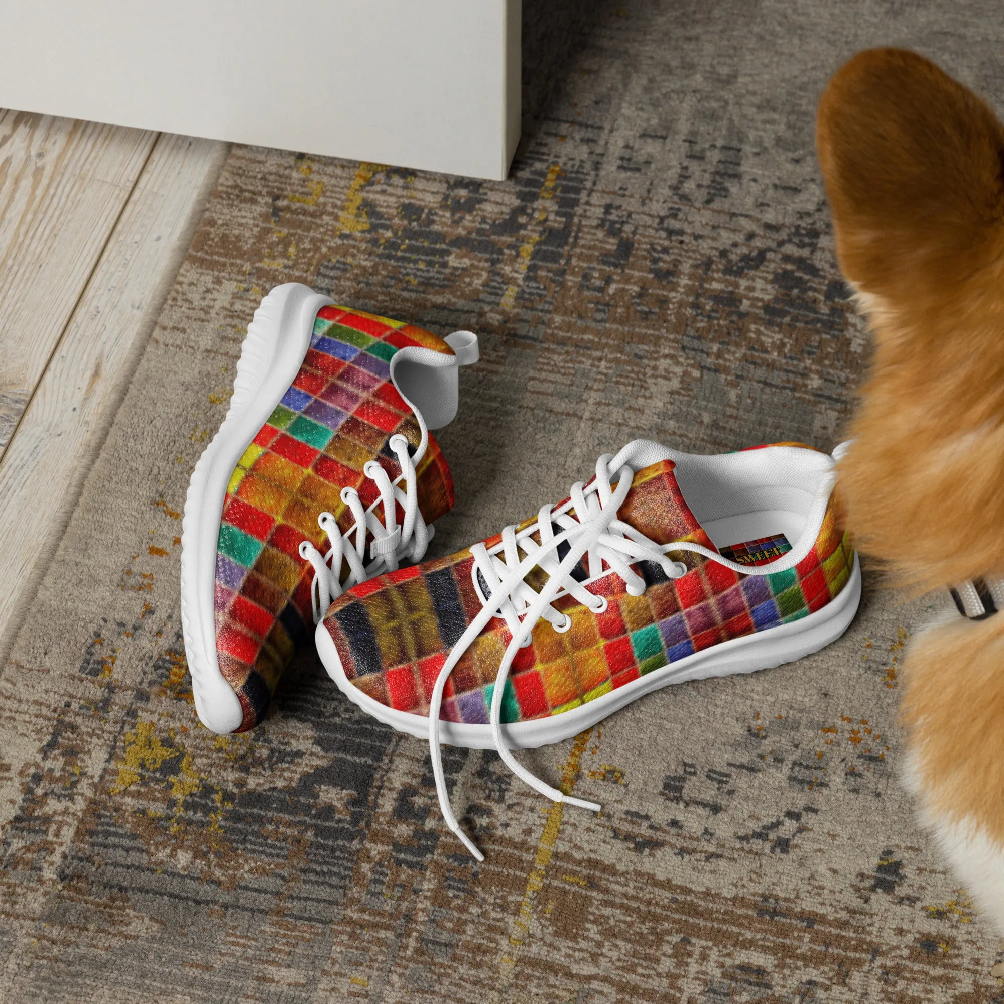 Men’s colorful athletic shoes - Gouldian Finch