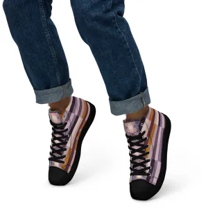 Men’s colroful high top canvas shoes