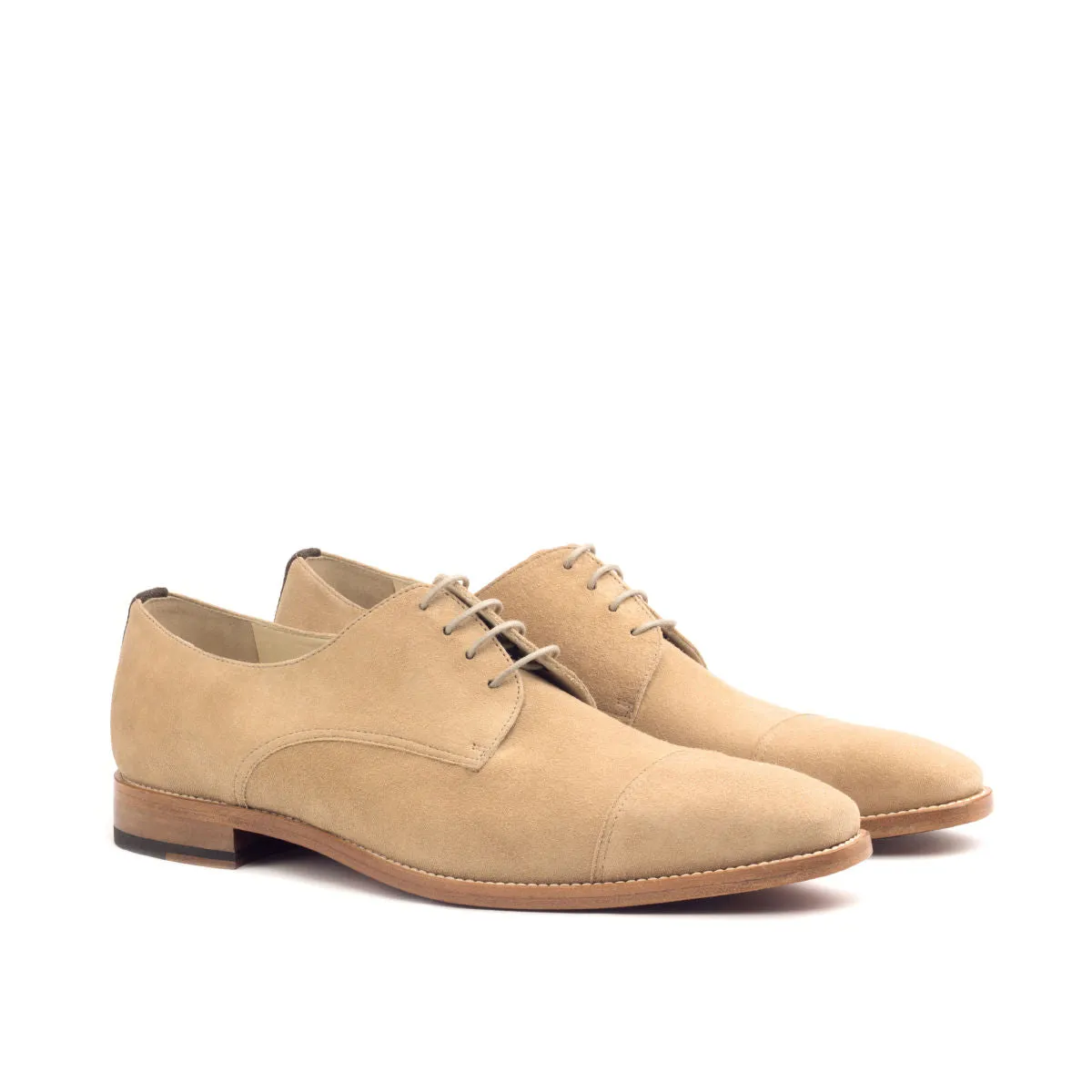 Men's Derby Leather Shoes Wide Plus Size Brown 2613