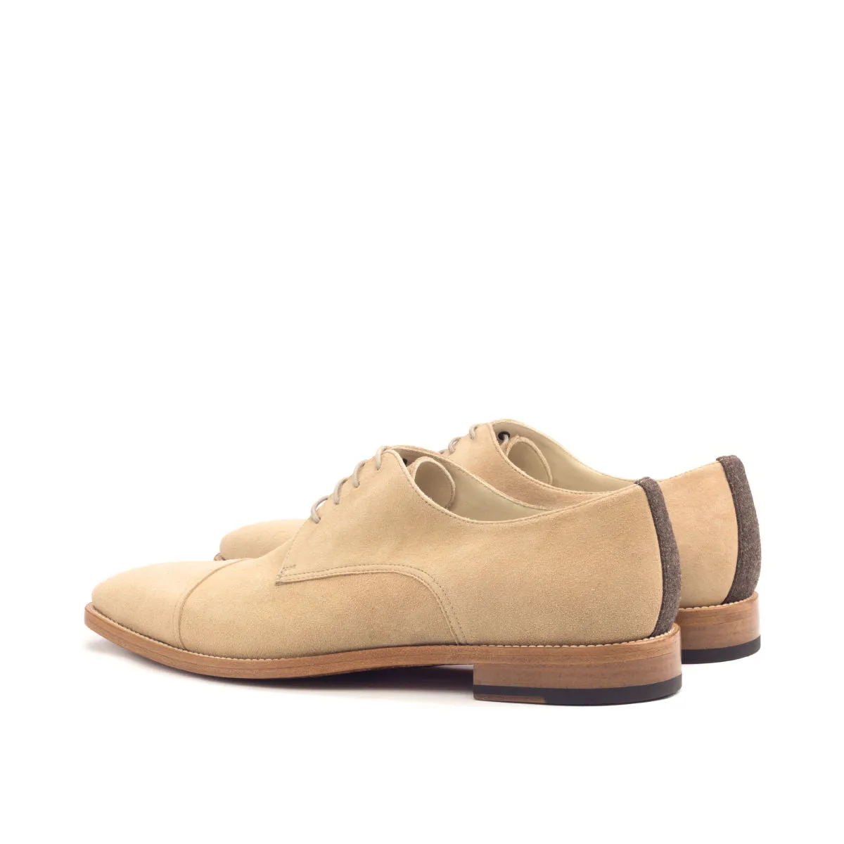 Men's Derby Leather Shoes Wide Plus Size Brown 2613