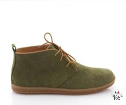 MEN'S DESERT BOOTS - PERFORATED SUEDE GREEN