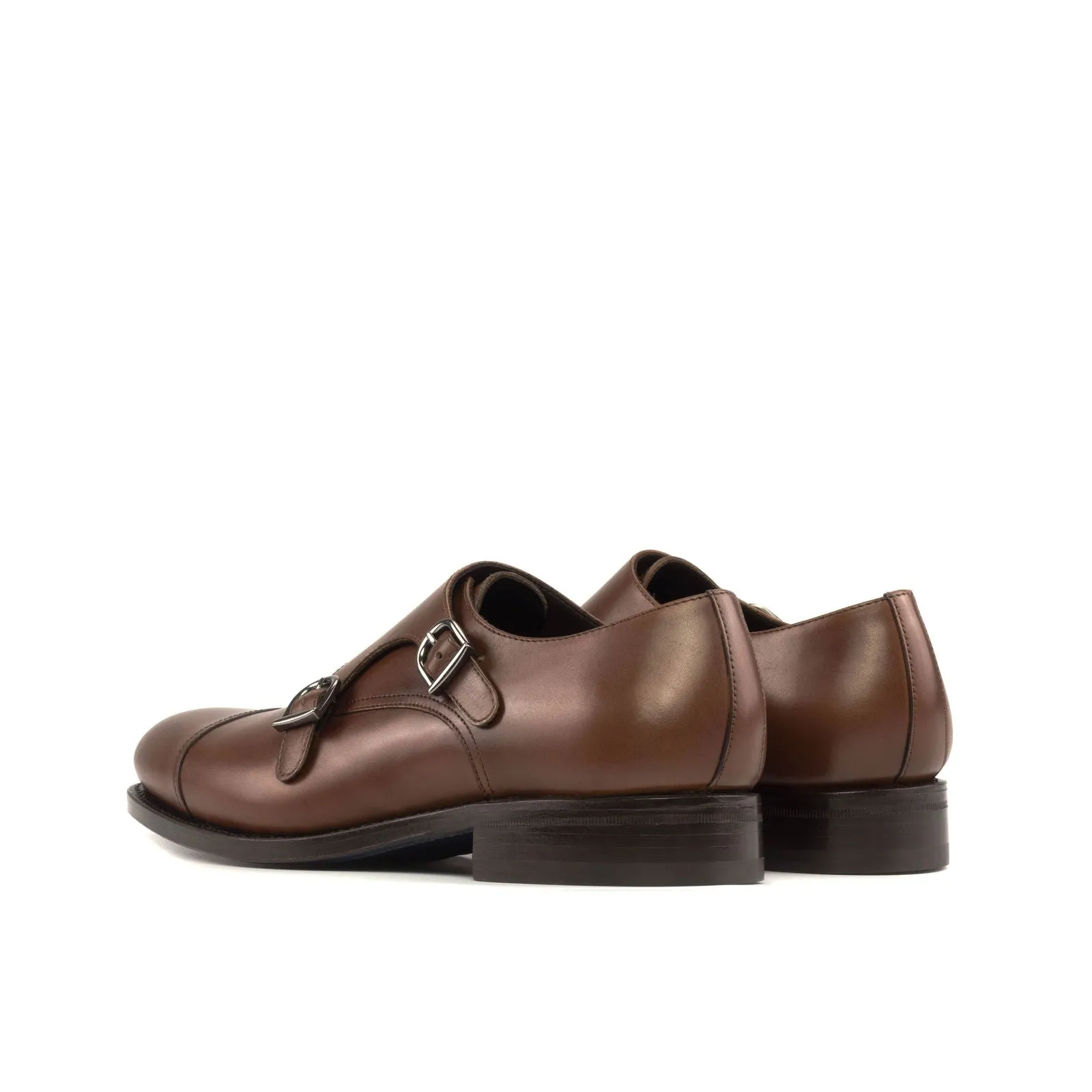 Men's Double Monk Leather Shoes Wide Plus Size 5926