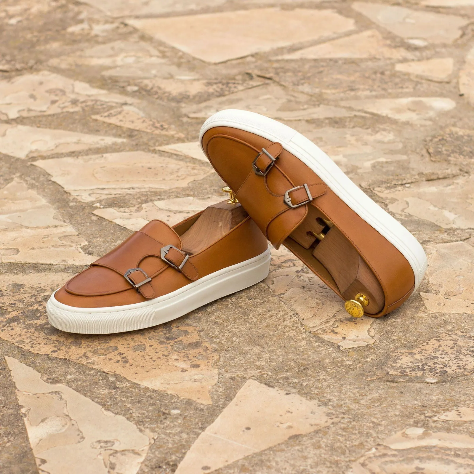 Men's Double Monk Sneakers Wide Plus Size 3825