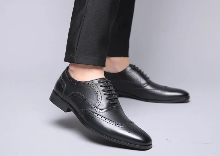 Men's Dress Shoes Mens Lightweight Casual Walking Derby Shoes Formal Business Classic Lace Up Oxford Shoes for Men(7)