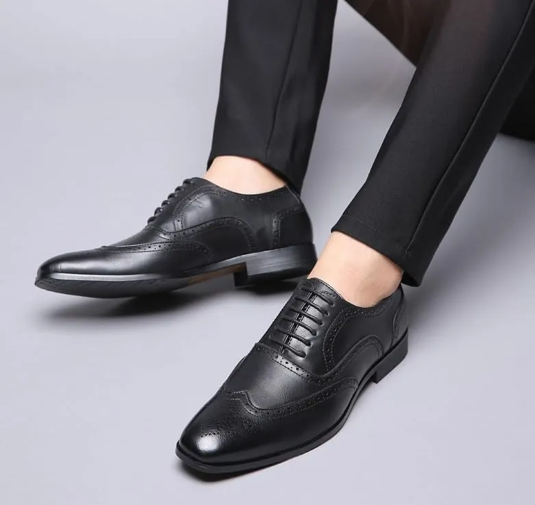 Men's Dress Shoes Mens Lightweight Casual Walking Derby Shoes Formal Business Classic Lace Up Oxford Shoes for Men(7)