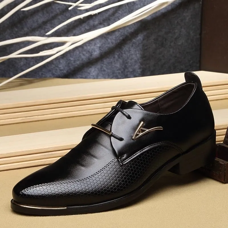 Men's Dress Shoes Mens Modern Formal Classic Oxfords Wingtip Lace Up Wedding Derby Shoes for Men