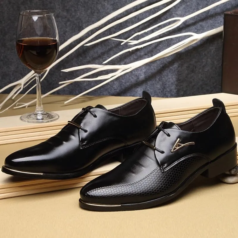 Men's Dress Shoes Mens Modern Formal Classic Oxfords Wingtip Lace Up Wedding Derby Shoes for Men