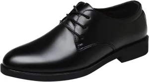 Men's Dress Shoes Size 11 Vegan Fashion Men's Breathable Comfortable Business Lace Up Work Wide Dress Shoes for Men
