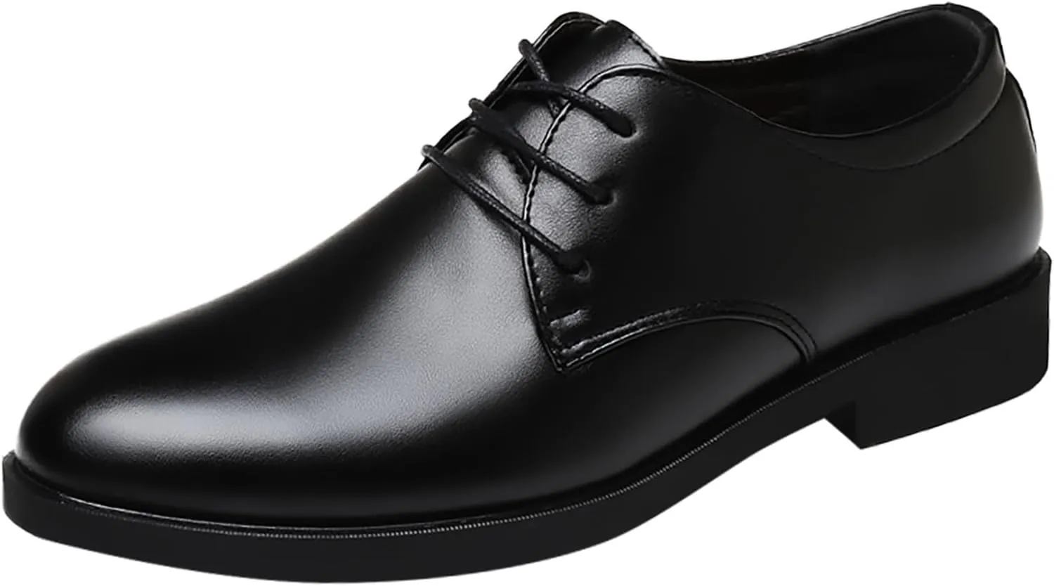 Men's Dress Shoes Size 11 Vegan Fashion Men's Breathable Comfortable Business Lace Up Work Wide Dress Shoes for Men