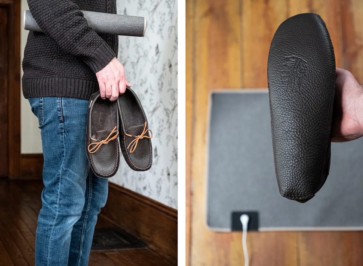Men's Earthing Moccasins Buffalo Leather